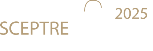 SCEPTRE Logo 2025 white+gold